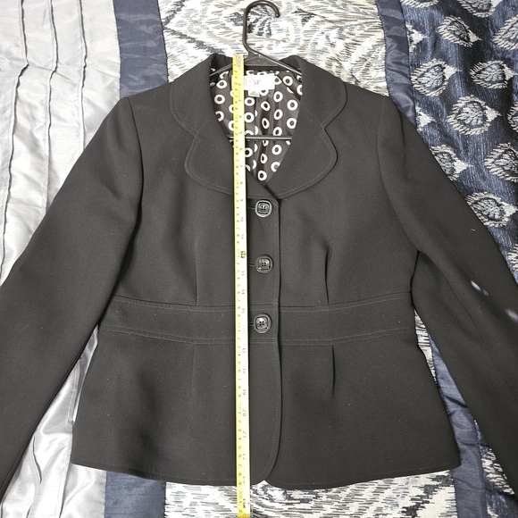 NEW Le Suit Petite 6P Women's Black Lined Suit Jacket Blazer Polyester RN 54050 - Picture 6 of 14